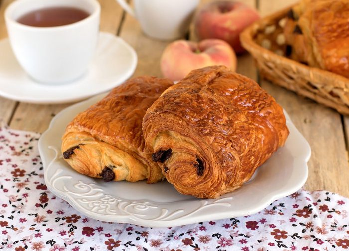 Chocolate Croissant and Coffee