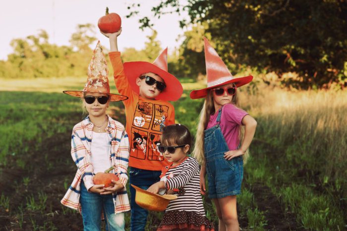 Kids with Pumpkins