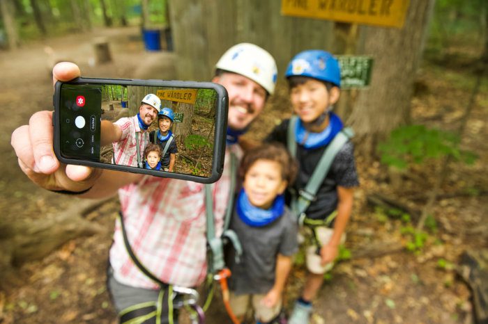 Treetop Trekking Family Selfie