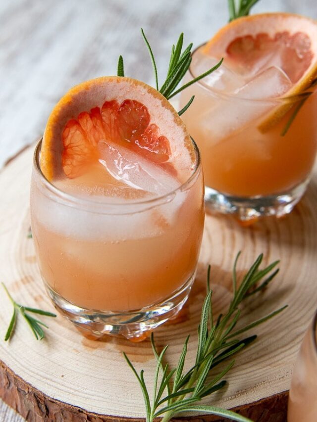 Maple and grapefruit cocktail